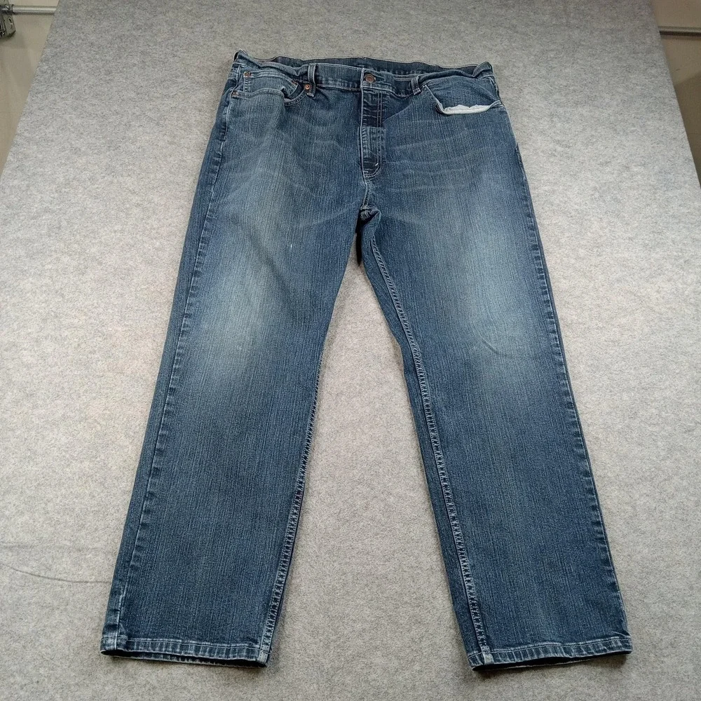 Levis 569 Jeans‎ Mens 42x29 Blue Regular Straight Stretch Denim Medium Wash